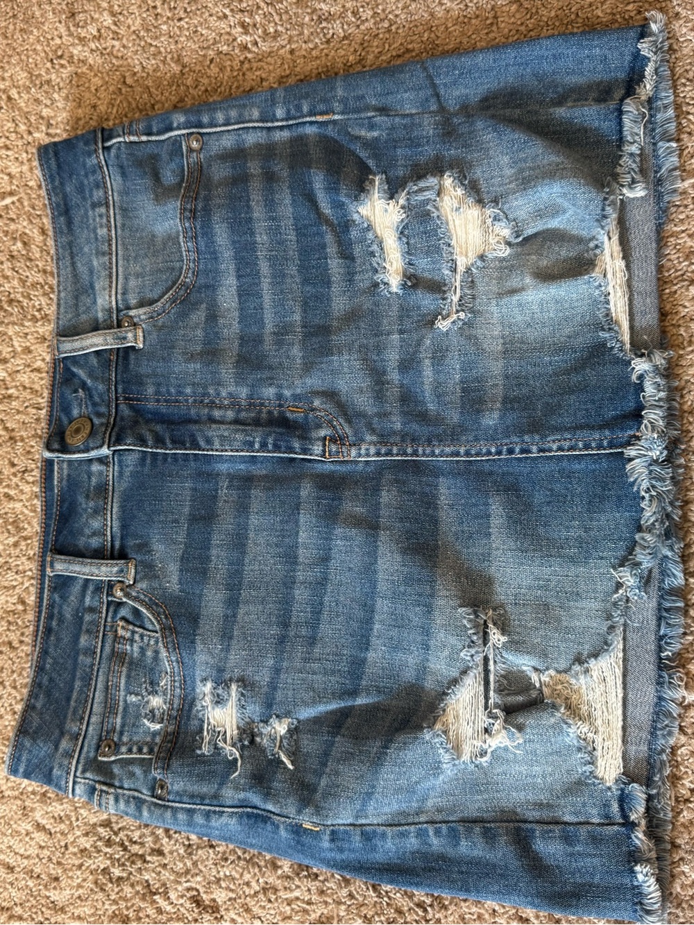 American Eagle High Rise Mini Skirt Blue